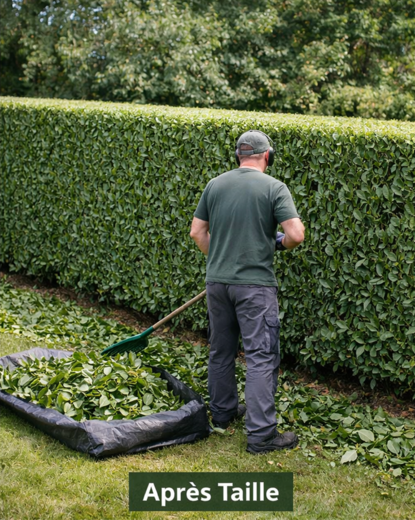 Taille d’une haie de laurier-palme à Saint-Avertin près de Saint-Cyr-sur-Loire