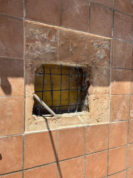 Pose de fers à béton en treillis soudé
